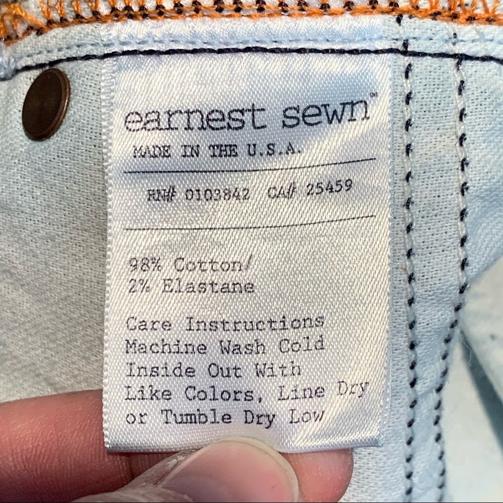 ERNEST SEWN Vintage Low-Rise Boot Cut Jeans Hefner 434 Size 29 - Picture 5 of 11
